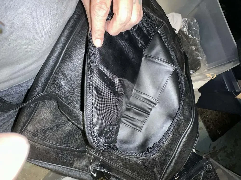 Genuine Leather Multi-Pocket Concealment Briefcase